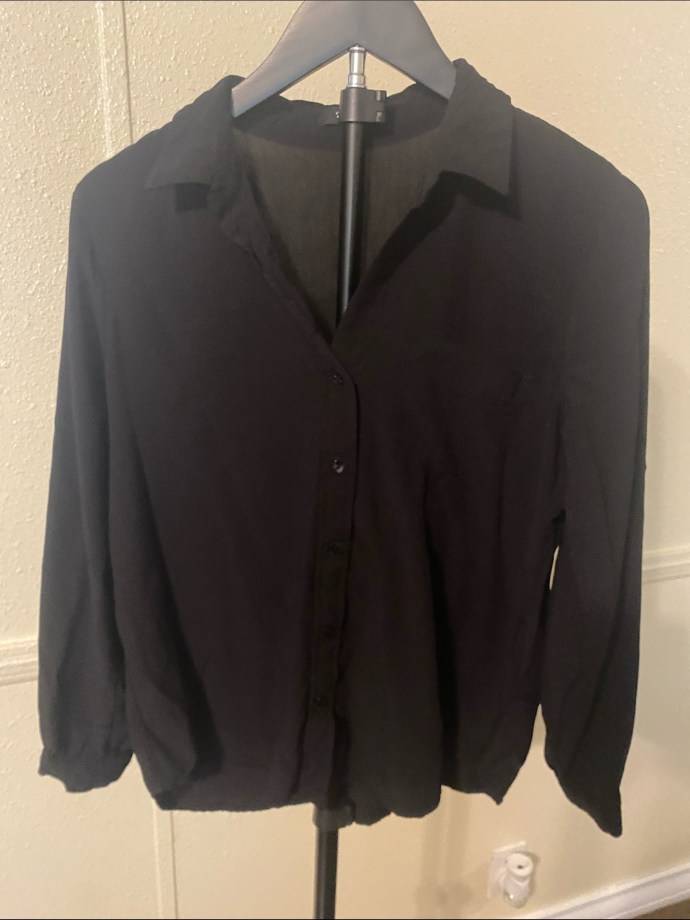 Rails Black Button-Down Collared Women's Shirt